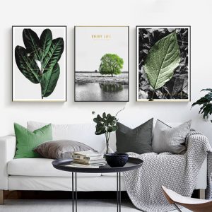 Nordic Decoration Green Plants Poster Monstera Leaf Wall Art Canvas Painting Modern Landscape Print Wall Picture for Living Room