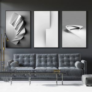 Nordic Black White Geometry space art wall art Canvas poster Painting Prints Abstract line Pictures for Living Room Morden Decor