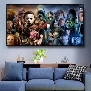 Horror Film Thriller Character Collection Canvas Wall Art Painting On Wall Decor Poster And Prints Picture For Living Room Decor