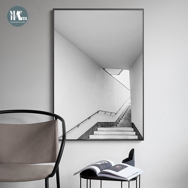 Nordic-Black-and-white-building-staircase-wall-art-Canvas-Painting-posters-Prints-wall-Picture-for-Living.jpg
