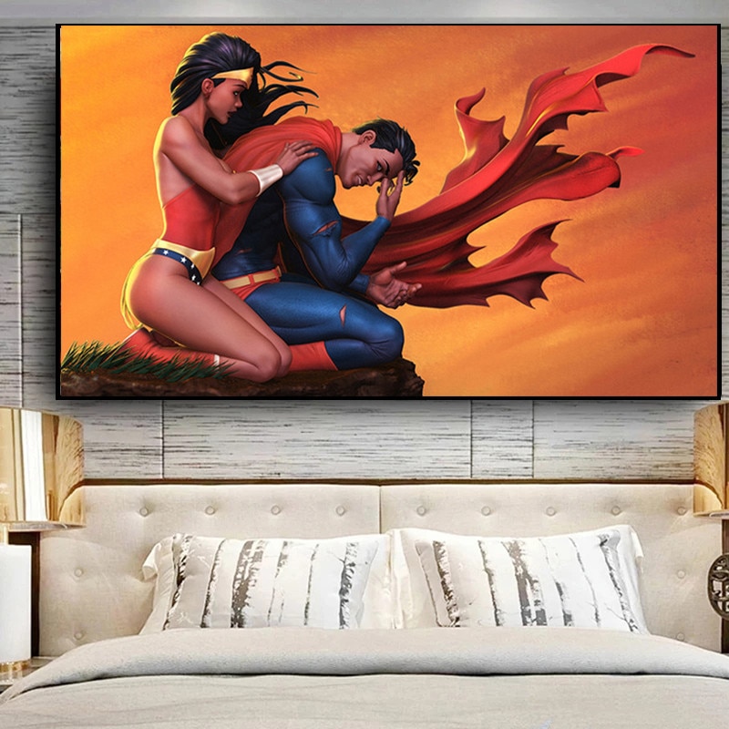 Superman-And-Wonder-Woman-DC-Superhero-Movie-Poster-And-Prints-Wall-Art-Canvas-Wall-Pictures-For-2.jpg