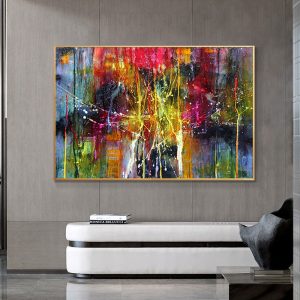Modern Wall Canvas Art Poster and Print Colorful Abstract Art Painting on Canvas Picture for Living Room Home Decoration