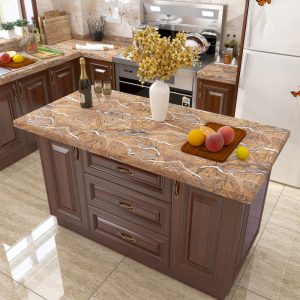 Oil-proof Marble Wall Sticker Paper Waterproof PVC Wallpapers Self Adhesive Kitchen Bedroom Living Room TV Background Decoration RMBN