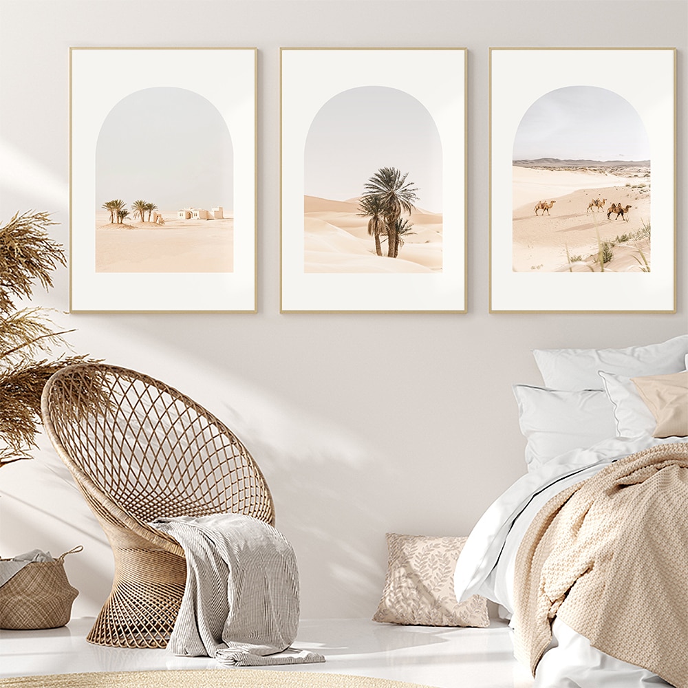 Canvas Wall Modern Decor – Print Pictures Minimalist Painting Moroccan Decor Nordic Room Art Living Plants Desert Poster Home Wall Scandinavian