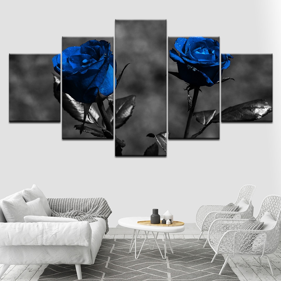 Poster-Pictures-Canvas-Modular-Home-HD-Prints-5-Pieces-Blue-Roses-Flowers-Paintings-Modern-Art-Framed-1.jpg