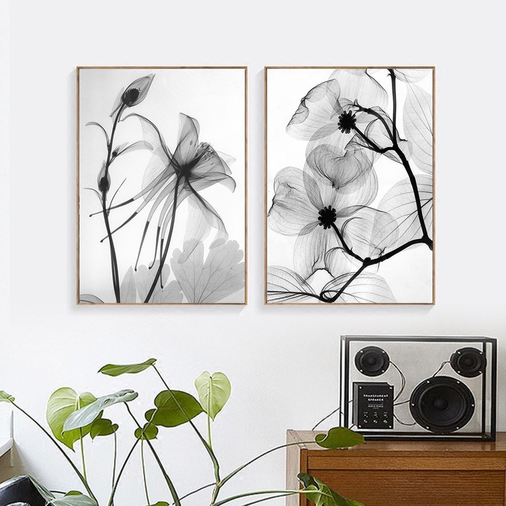 Nordic-Black-White-Plant-Abstract-Flower-Canvas-Posters-Canvas-Prints-Minimalist-Wall-Art-Painting-Decorative-Picture-2