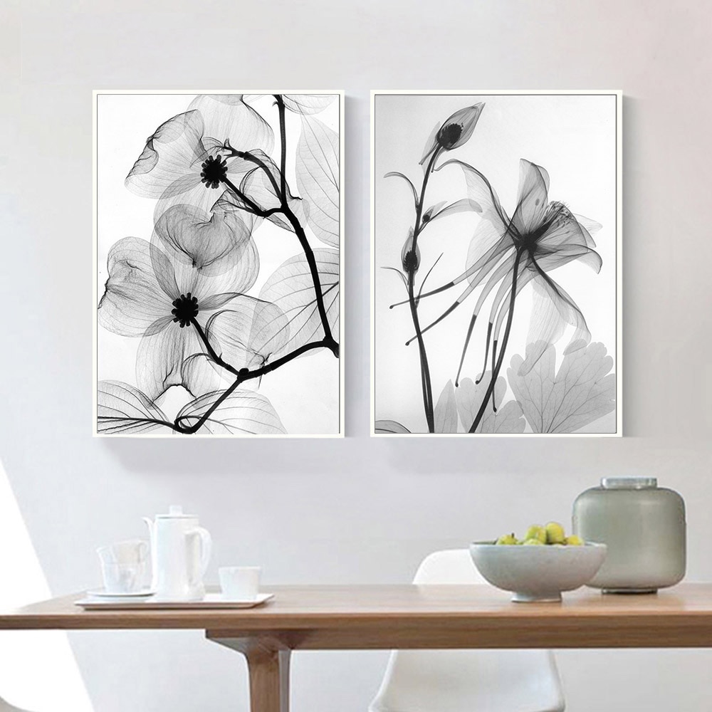Nordic-Black-White-Plant-Abstract-Flower-Canvas-Posters-Canvas-Prints-Minimalist-Wall-Art-Painting-Decorative-Picture