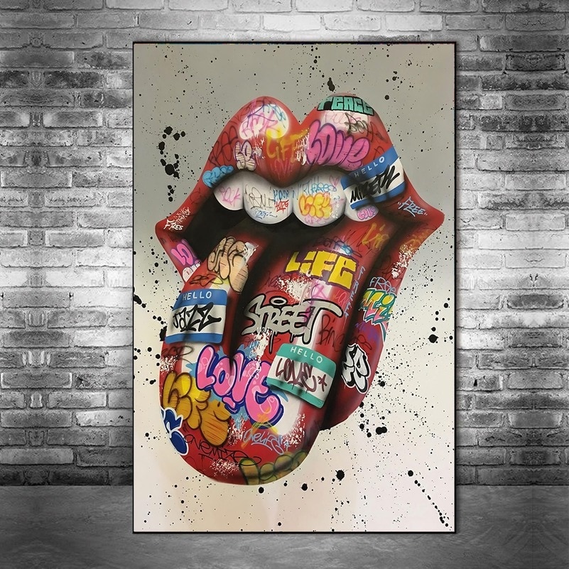 Home-Decor-Graffiti-Art-Wall-Paintings-Print-Cuadros-On-Canvas-Tongue-Street-Art-Abstract-Posters-Prints-3.jpg