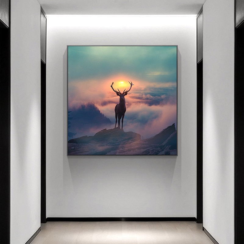 Nordic-Style-Forest-Elf-Deer-Canvas-Painting-Animal-Landscape-Posters-and-Prints-Wall-Art-Picture-for-1.jpg