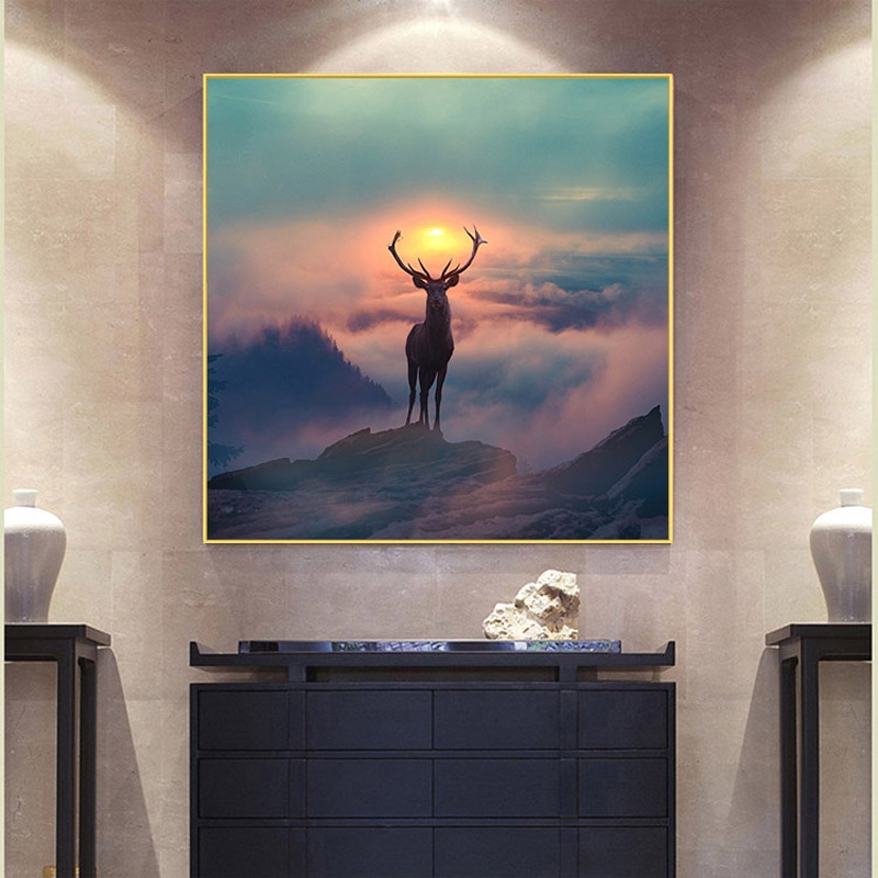 Nordic-Style-Forest-Elf-Deer-Canvas-Painting-Animal-Landscape-Posters-and-Prints-Wall-Art-Picture-for-2.jpg