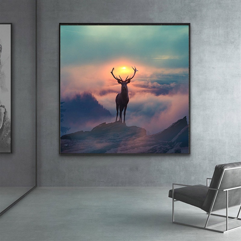 Nordic-Style-Forest-Elf-Deer-Canvas-Painting-Animal-Landscape-Posters-and-Prints-Wall-Art-Picture-for.jpg