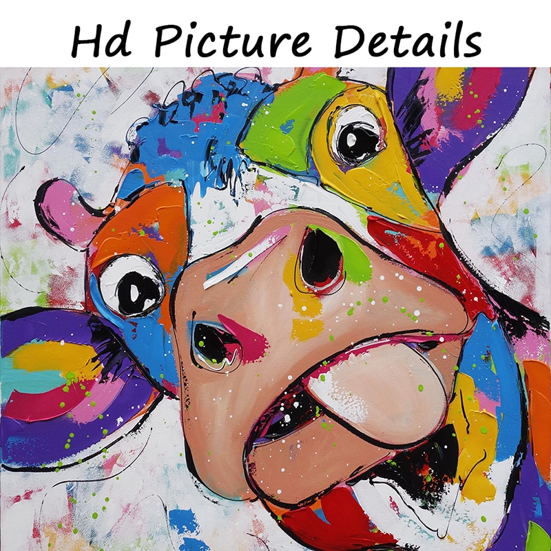 Modern-Abstract-Cute-Funny-Colorful-Cow-Head-Painting-On-Canvas-Wall-Art-Print-Posters-Animal-Pictures-5.jpg