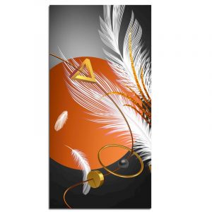 Modern Blue Gold Feather Butterfly Abstract Canvas Painting Wall Art Print and Poster Picture for Living Room Home Decoration - S15