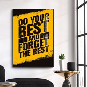 Motivation Poster Gym Wall Decor Canvas Picture Do Your Best Paintings for Living Room Frameless Office Decor Prints