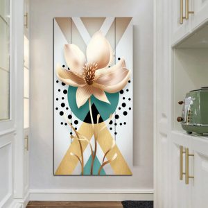Nordic Abstract Flower Picture Canvas Painting Luxury Gold Lines Modern Posters and Prints Wall Picture for Gallery Home Decor Flower 4