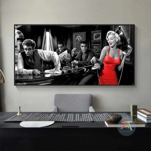 James Dean Marilyn Monroe Elvis Presley canvases painted posters and printed wall art living room decor
