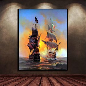 Famous By Rembrandt Van Rijn The Storm Sea of Galilee Dutch Golden Age Canvas Painting Poster Print Wall Art Picture Home Decor
