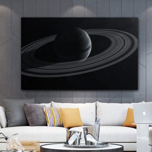 Black and White Canvas Art on The Wall Univers Saturn Wall Pictures for Living Room Landscape Wall Decor Painting