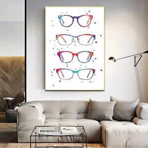Modern Glasses Canvas Art Prints And Poster Ophthalmology Gift Wall Decor Optometry Art Canvas Painting Wall Picture