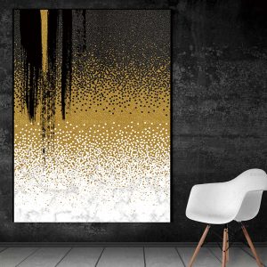 Premium Luxury Black Gold Lines Abstract oil Canvas Painting Pictures Poster Wall Art Modern Cuadros Living Room Home Decoration