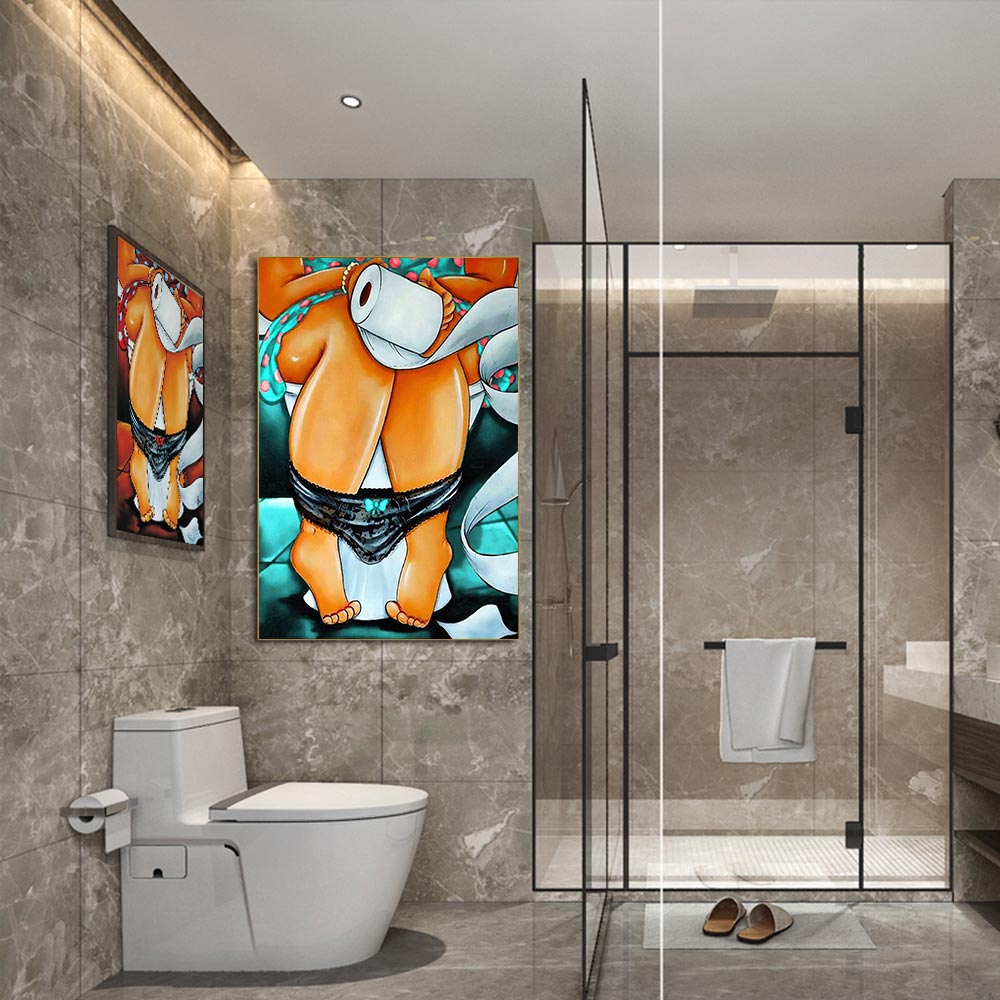 Modern-Fashion-Woman-Canvas-Prints-Roll-Paper-Green-Red-Wall-Art-Poster-Painting-Toilet-Bathroom-Picture-4.jpg