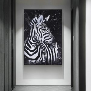 Zebra Animal Black and White Large Size Canvas Painting Posters and Prints Cuadros Wall Art for Living Room Home Decor
