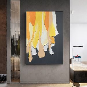 Abstract 100% Hand Painted Oil Painting On Canvas Thick Palette Knife Painting Wall Art For Home Decor