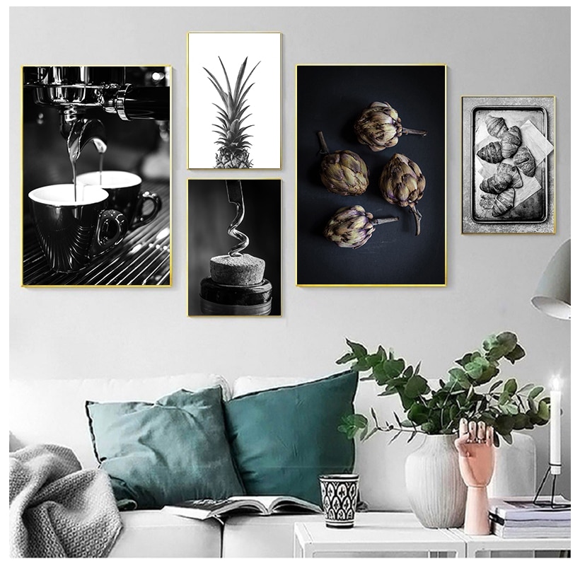 Coffee-Wine-Bead-Poster-Black-White-Food-Drink-Kitchen-Wall-Art-Print-Simple-Canvas-Painting-Picture.jpg