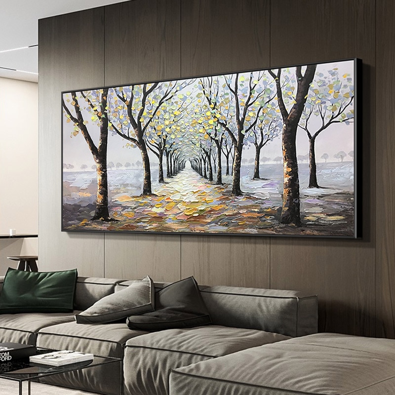 Hand-painted-modern-large-natural-canvas-oil-painting-palm-forest-sunset-landscape-poster-and-print-living.jpg