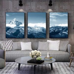 Nature Snow Mountain Wall Art Landscape Canvas Painting Scandinavian Posters and Prints Pictures for Living Room Bedroom Decor