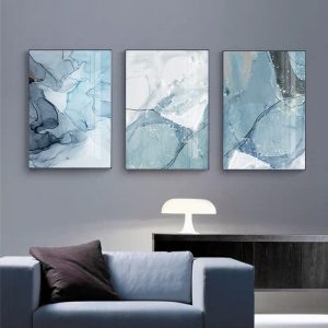 Blue Watercolor Canvas Poster Modern Wall Art Abstract Painting Nordic Posters and Prints Wall Pictures for Living Room Decor