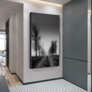 Modern Rural Landscape Poster Black and White Canvas Print Picture Building Bridge Lighthous Wall Art Painting Living Room Decor