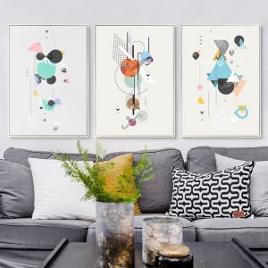 Nordic Abstract Geometrical Canvas Painting Modern Minimalist Wall Art Posters and Prints Decorative Picture for Living Room