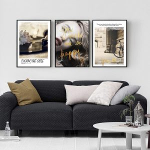 Nordic Decoration Fashion Girl Canvas Painting Nostalgic Record Wall Art Posters and Prints Decorative Picture for Living Room