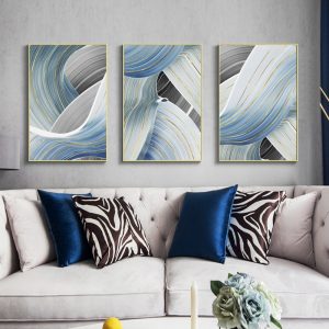 Nordic Poster Golden Abstract Canvas Art Print Modern Wall Painting Decoration Pictures for living Room Scandinavian Home Decor