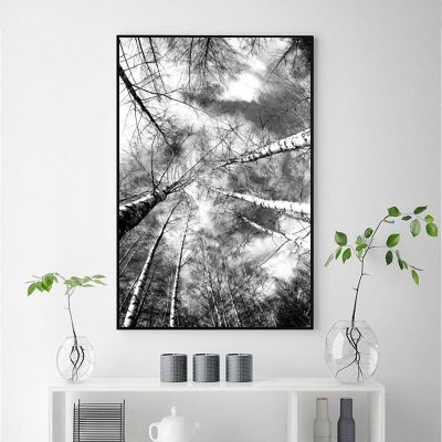 Scandinavian Forest Landscape Wall Art Canvas Painting Nordic Posters ...