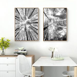 Scandinavian Forest Landscape Wall Art Canvas Painting Nordic Posters and Prints Wall Pictures for living Room Modern Home Decor