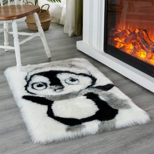 Cartoon Imitation Sheepskin Fur Carpet Children Bedroom Bedside Rug Living Room Coffee Table Fluffy Carpet Wool Decorative Mat