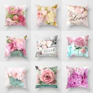 New Cover Pillowcase American Country Rose Mediterranean Pillow Case Decor Sofa Throw Pillows Room 45 * 45cm