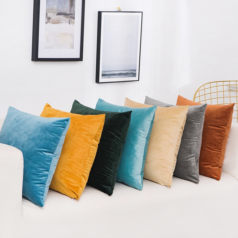 Throw Pillowcases, Plain Color Home Decoration Throw Pillow Cases