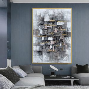 Modern Abstract Wall Art Hand Painted Oil Painting Thick Texture Oil Painting Customized Handmade Large Size Canvas Painting
