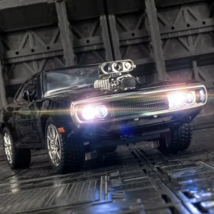 1/24 Dodge Charger Alloy Musle Super Car Model Diecast Metal Toy Vehicles Sports Car Model Simulation Sound and Light Kids Gifts