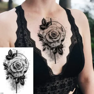 Black Spartan Temporary Tattoos For Men Boys Lion Knight Wolf Skull Compass Tiger Fake Tattoo Sticker Arm Leg Tatoos Waterproof - Color : DLZ240