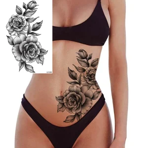 Black Spartan Temporary Tattoos For Men Boys Lion Knight Wolf Skull Compass Tiger Fake Tattoo Sticker Arm Leg Tatoos Waterproof - Color : DLZ249